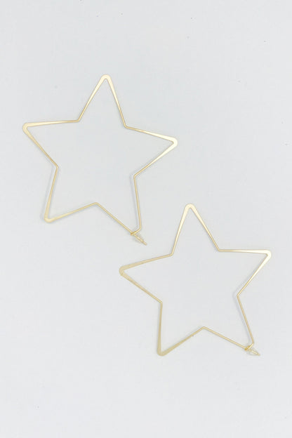 Twinkling Star Hoop Earrings