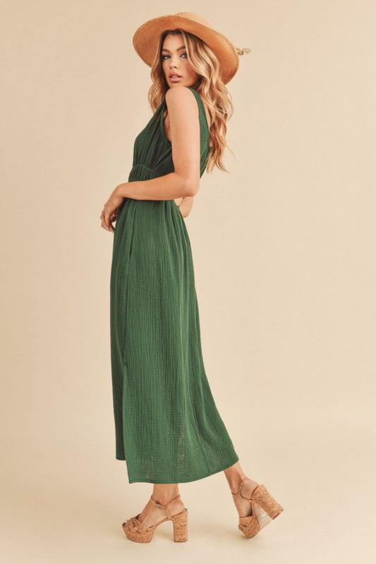 Aemi + Co Side Slit Round Neck Sleeveless Tank Dress