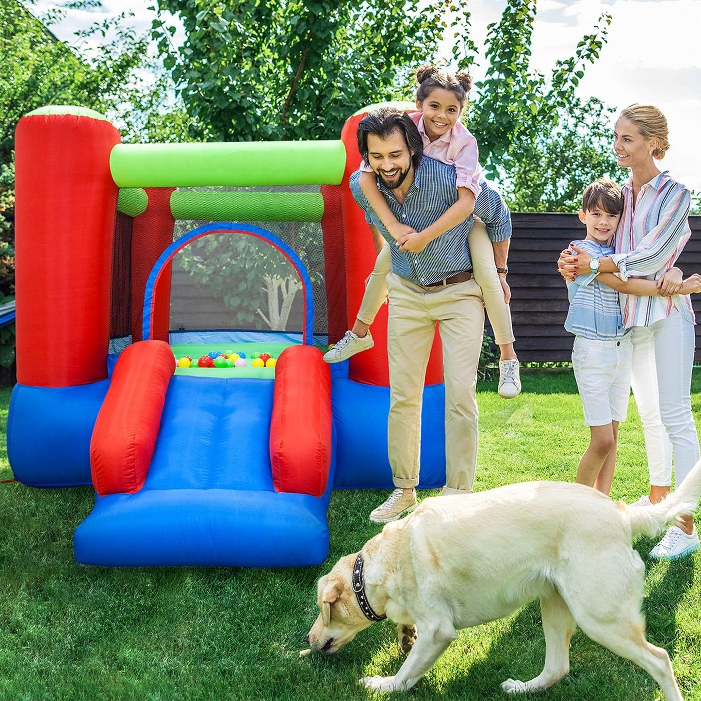 KC106 8X7 Foot Junior Inflatable Bouncer, Kid Park, Jumping Bouncing