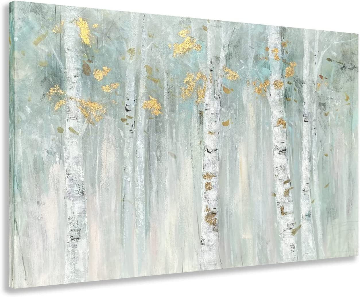 Gold Foil Birch Tree Canvas Wall Art