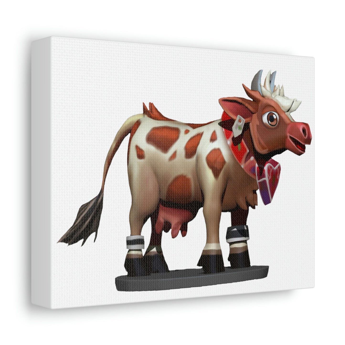 Light Brown Cow Stretched Canvas