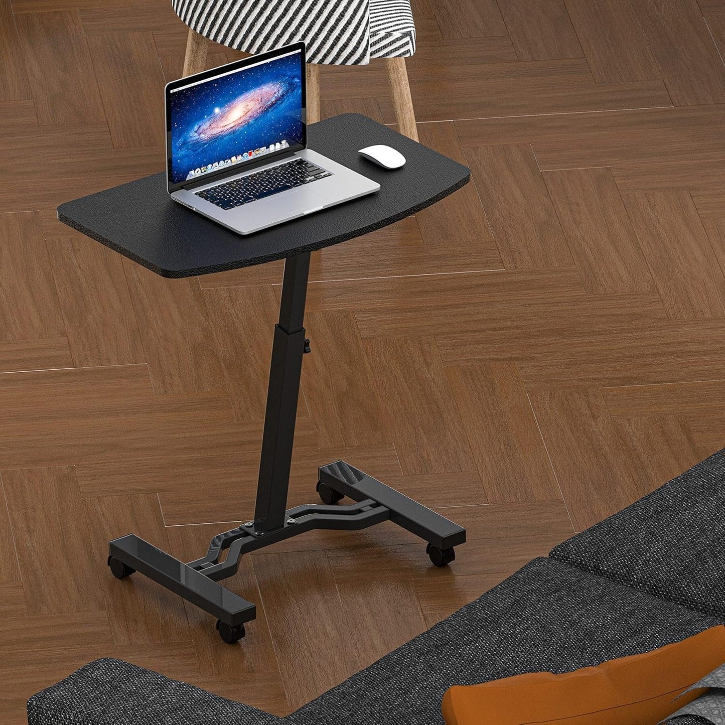 Height Adjustable Mobile Laptop Stand Desk Rolling Cart, Height