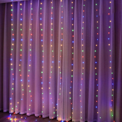 Christmas Lights Curtain Garland Merry Christmas Decorations For Home