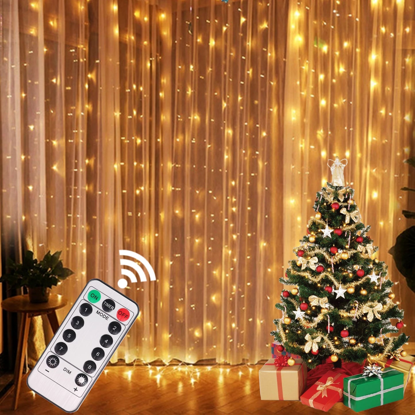 Christmas Lights Curtain Garland Merry Christmas Decorations For Home