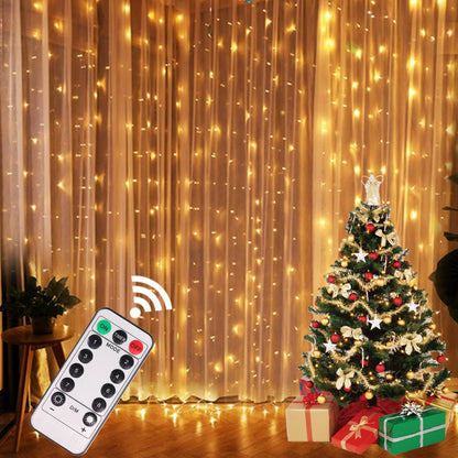 Christmas Lights Curtain Garland Merry Christmas Decorations For Home