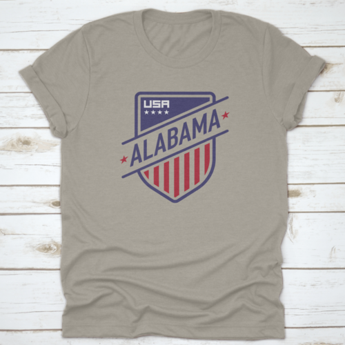 Alabama, Usa, American State Crest In Shield Vector Format