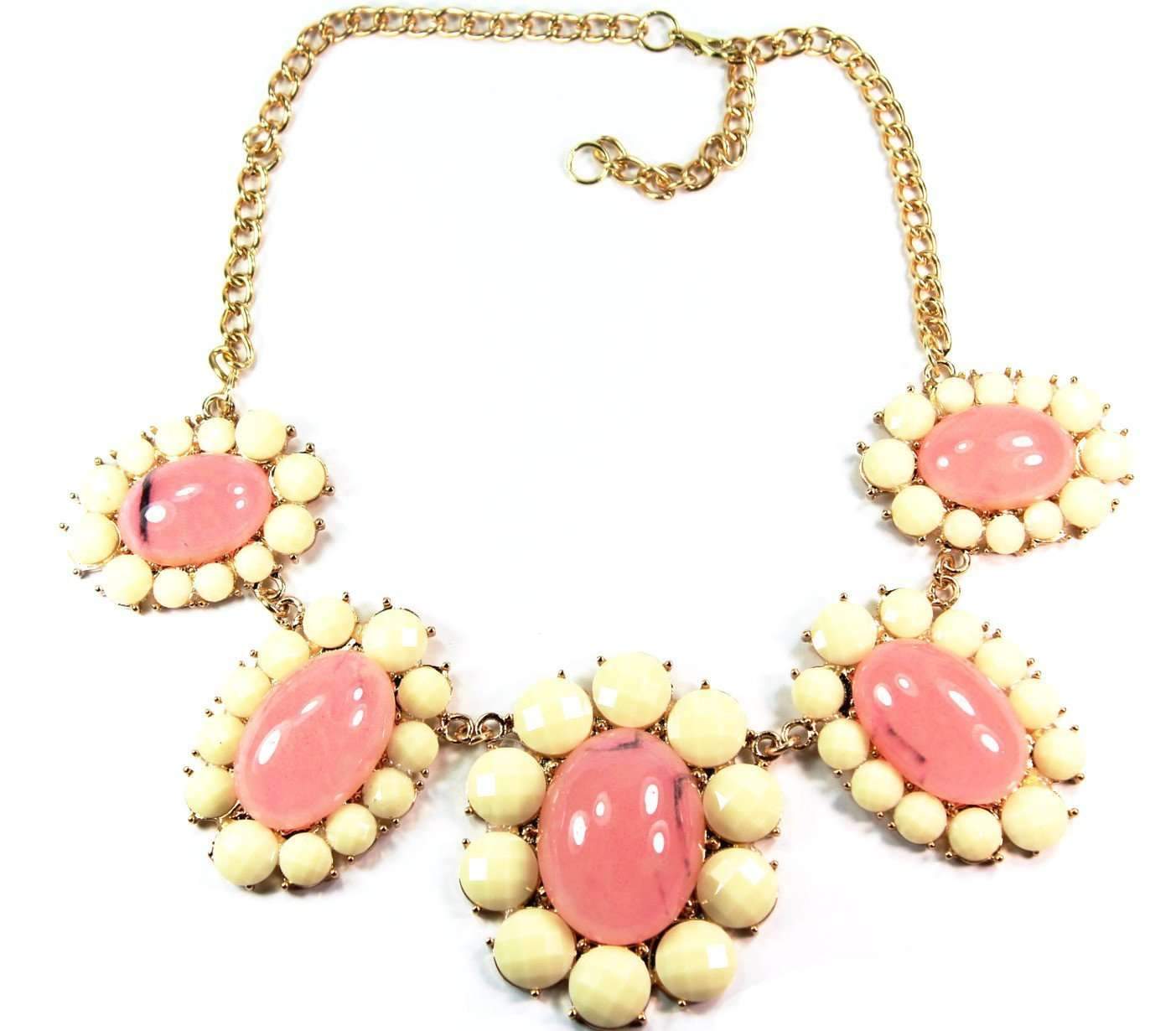 Pink Pastel Spring Flower Necklace