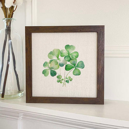 Shamrock Bunch - St. Patrick's Day Framed Sign