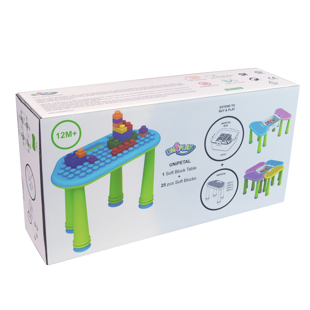 UNiPLAY Soft Building Blocks Table UNiPetal Yellow (#UB0514)