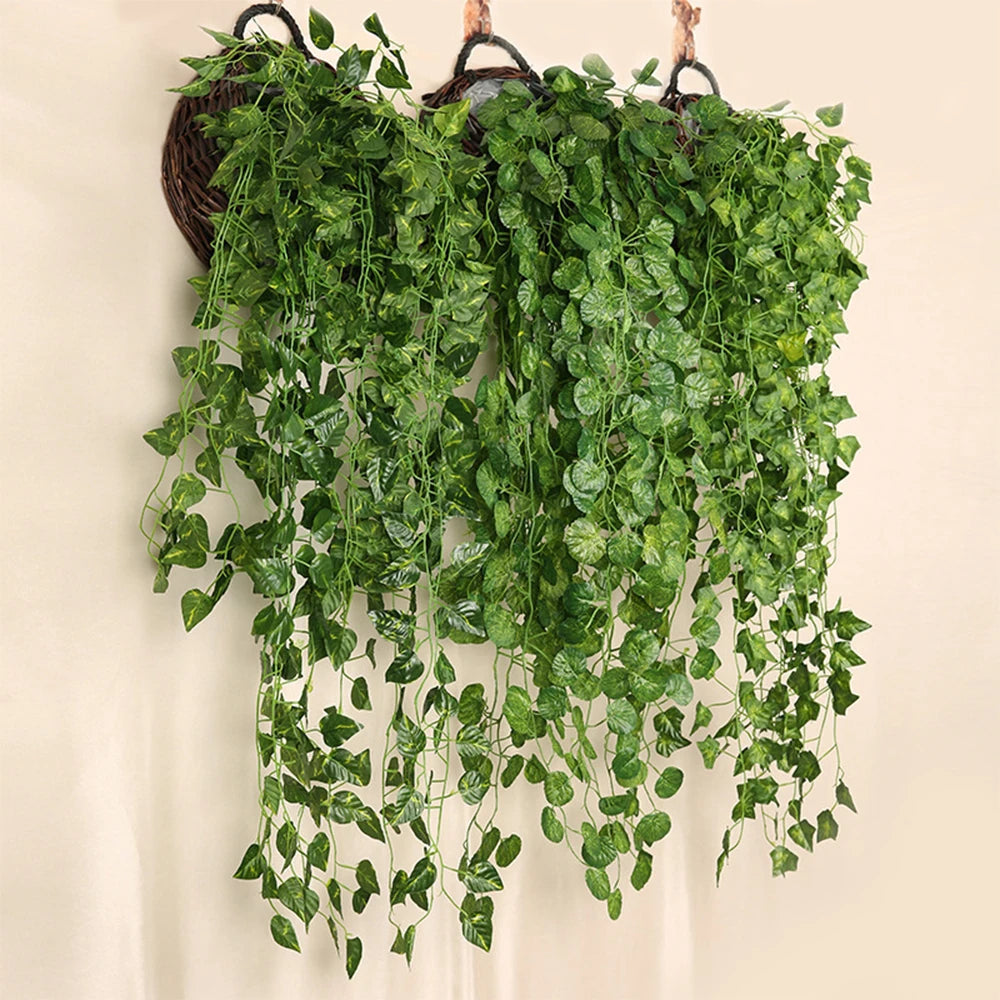 Artificial Plant creeper Green wall hanging Vine Home Garden