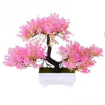 Artificial Plastic Plants Bonsai Small Tree Pot Potted Flower Wedding