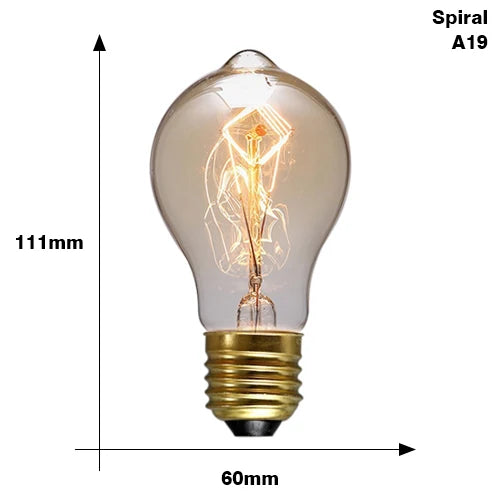 Retro Edison Bulb E27 220V 40W ST64 G80 G95 G125 Ampoule Vintage