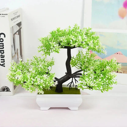 Artificial Plants Bonsai Small Tree Pot Fake Plant Flowers Potted