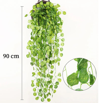 Artificial Plant creeper Green wall hanging Vine Home Garden