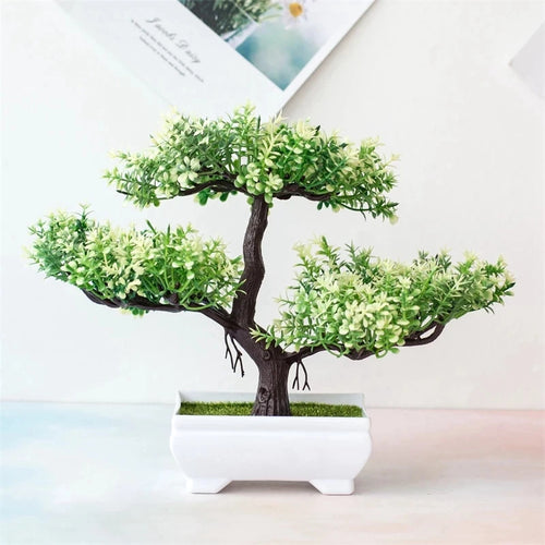 Artificial Plants Bonsai Small Tree Pot Fake Plant Flowers Potted