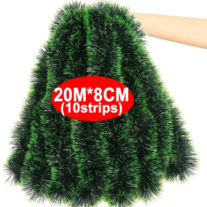 Christmas Green Cane Ribbons Garland DIY Xmas Tree Ornaments Green