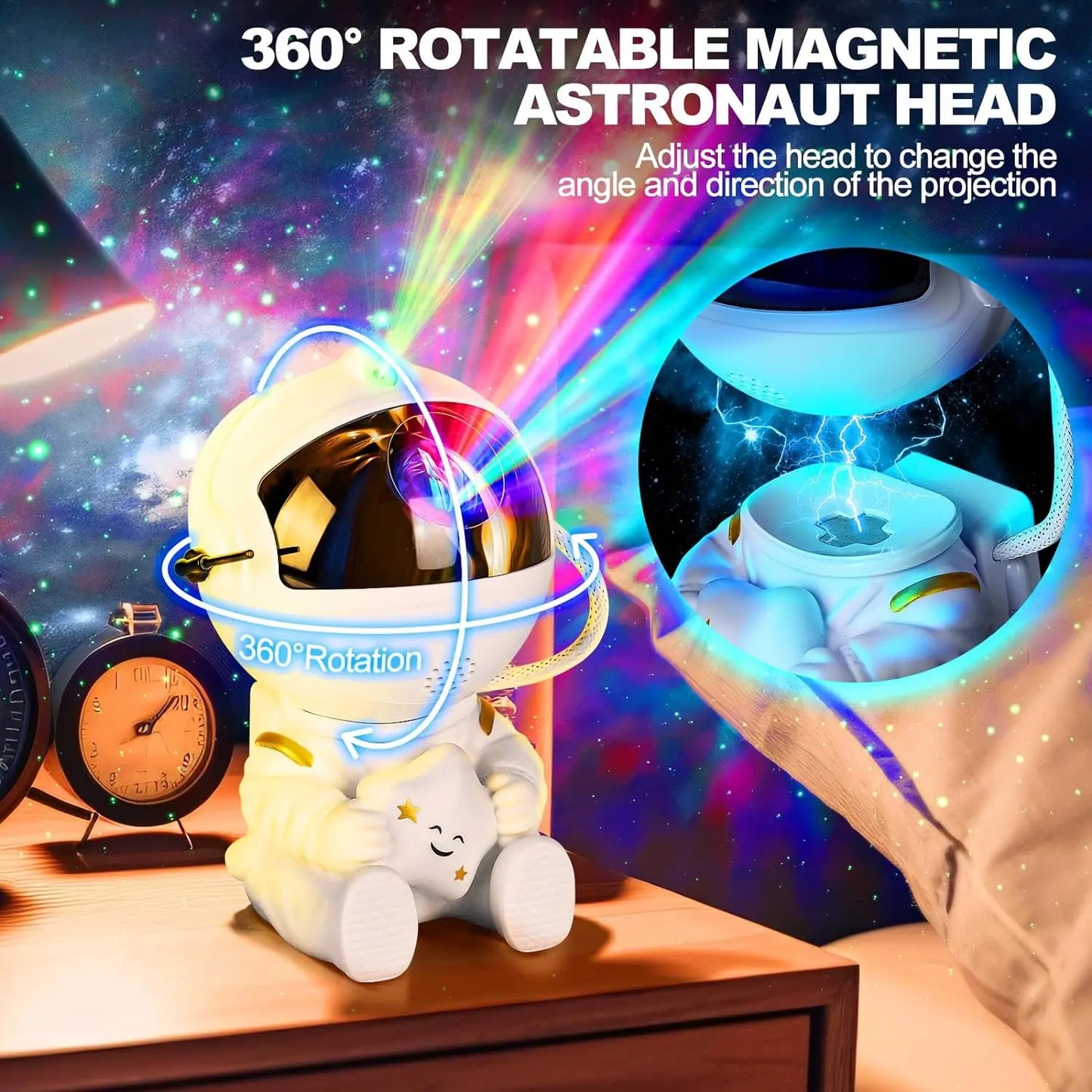 Galaxy Projector Astronaut Nebula Projector with Remote Night Light