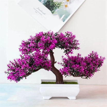 Artificial Plants Bonsai Small Tree Pot Fake Plant Flowers Potted