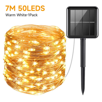 Solar Light Outdoor Waterproof 50/100/200/300 LED Lamp String For