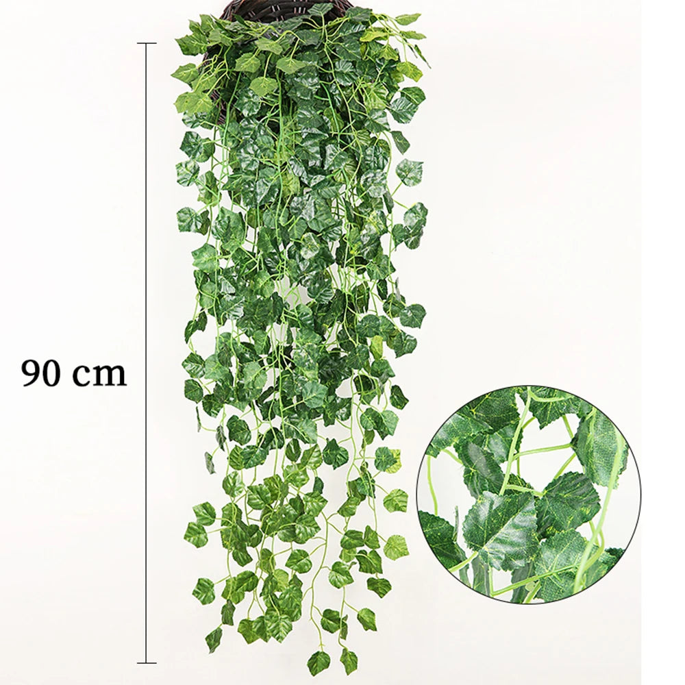 Artificial Plant creeper Green wall hanging Vine Home Garden