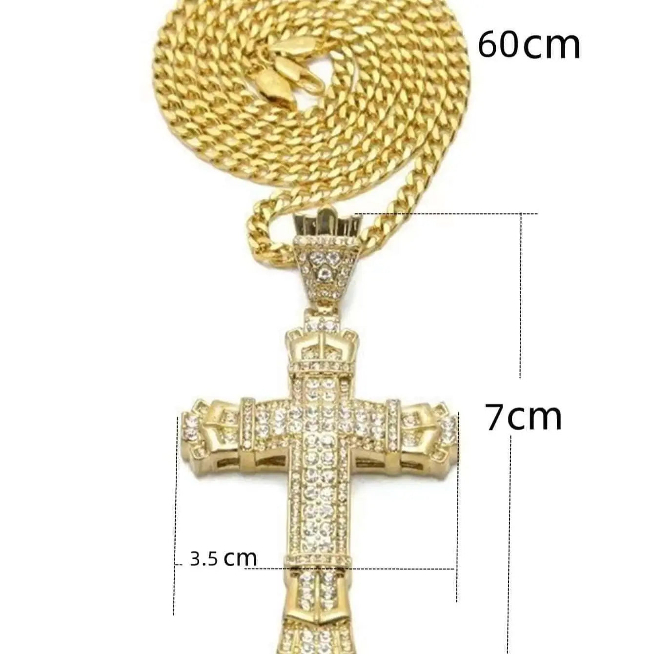 1 Simple Style MEN'S Rhinestone Christian Cross Rhinestone Pendant