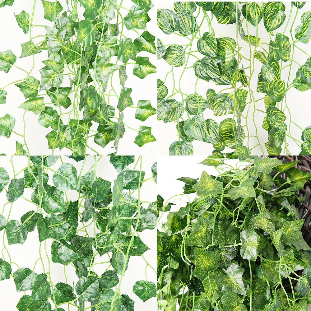 Artificial Plant creeper Green wall hanging Vine Home Garden