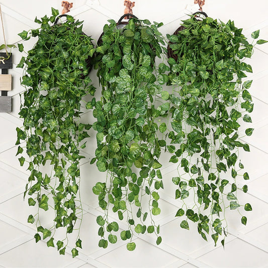 Artificial Plant creeper Green wall hanging Vine Home Garden