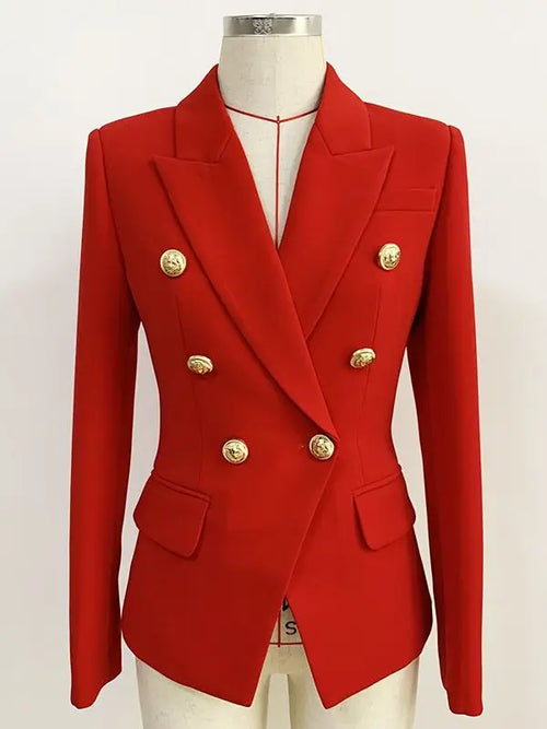 HIGH STREET 2024 Classic Designer Blazer Jacket Women's Slim Fitting