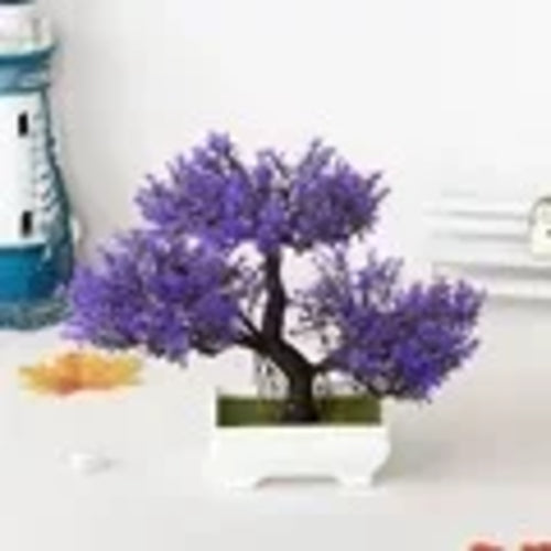 Artificial Plastic Plants Bonsai Small Tree Pot Potted Flower Wedding