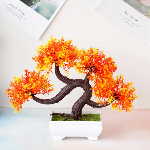 Artificial Plastic Plants Bonsai Small Tree Pot Potted Flower Garden