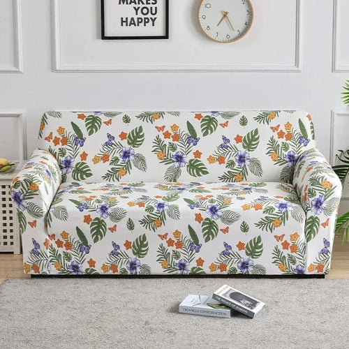 1pc Flower Printed Elastic Sofa Cover Antidirty Spandex Sofa Cover