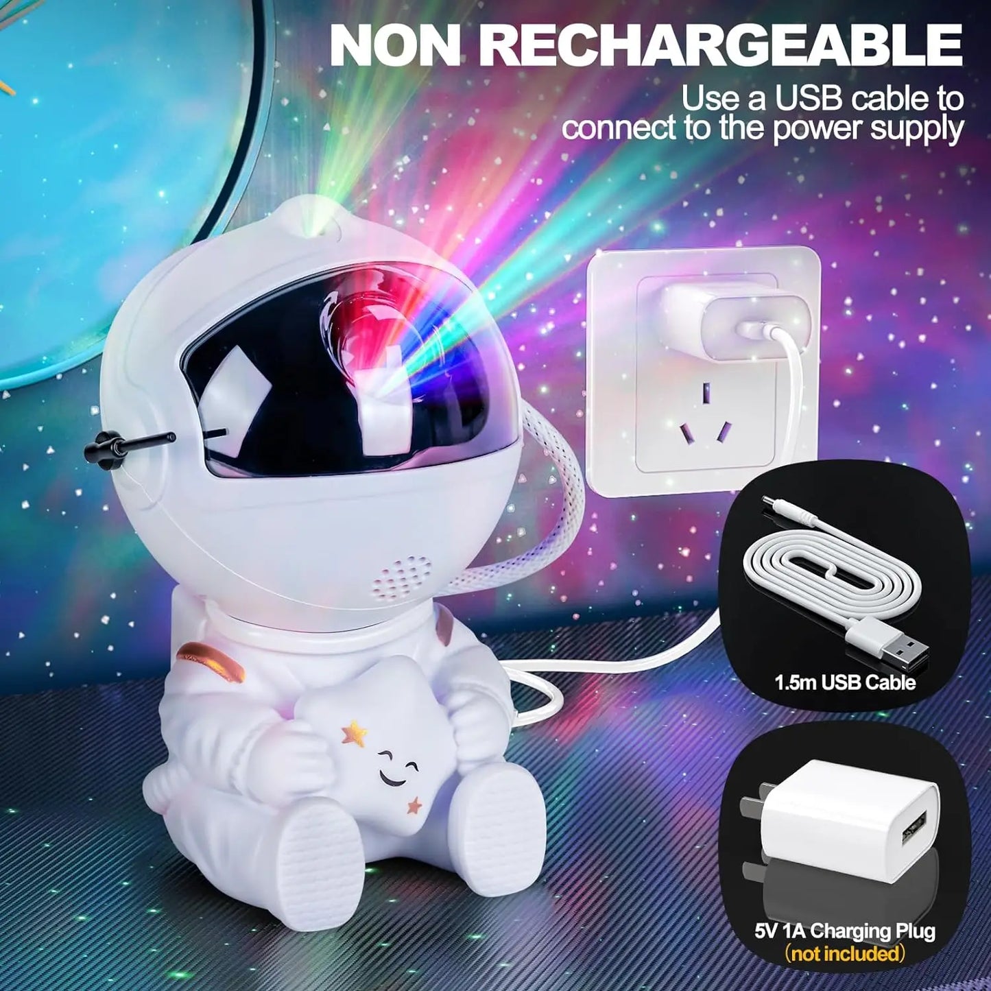 Galaxy Projector Astronaut Nebula Projector with Remote Night Light