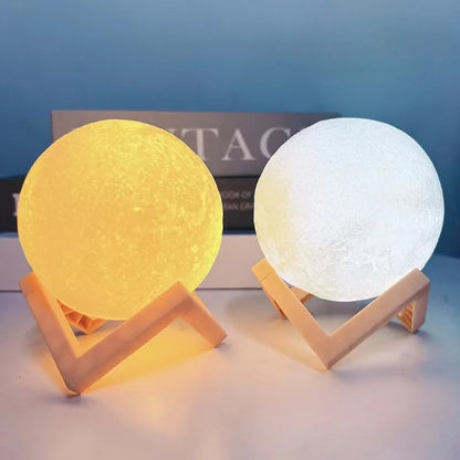 Desktop Moon Ornament,Moon Lamps LED Luna Night Light,Table Lamp for