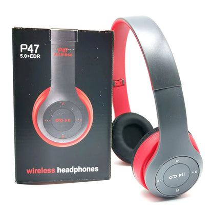 P47 Bluetooth 5.0 Wireless Headphone Foldable HIFI Stereo Bass