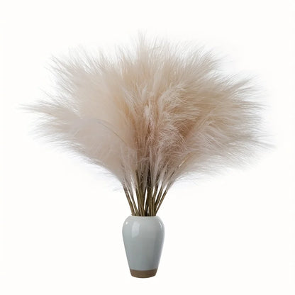 10pcs Faux Pampas Grass, Pampas Grass For Floor Vase, Pampas Grass