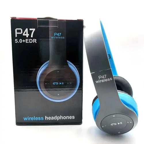 P47 Bluetooth 5.0 Wireless Headphone Foldable HIFI Stereo Bass