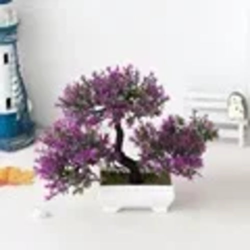 Artificial Plastic Plants Bonsai Small Tree Pot Potted Flower Wedding