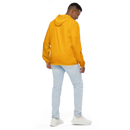 Mens Hooded Windbreaker Jacket - Golden Yellow