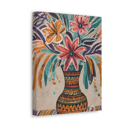 Canvas Wall Art Decor - Pastel Floral Vase