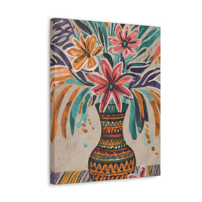 Canvas Wall Art Decor - Pastel Floral Vase