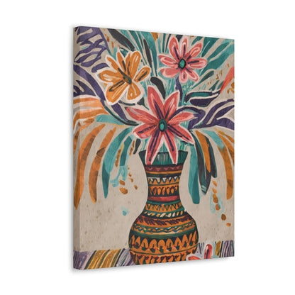 Canvas Wall Art Decor - Pastel Floral Vase