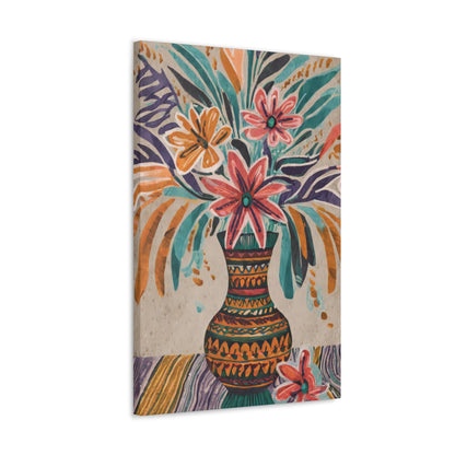 Canvas Wall Art Decor - Pastel Floral Vase