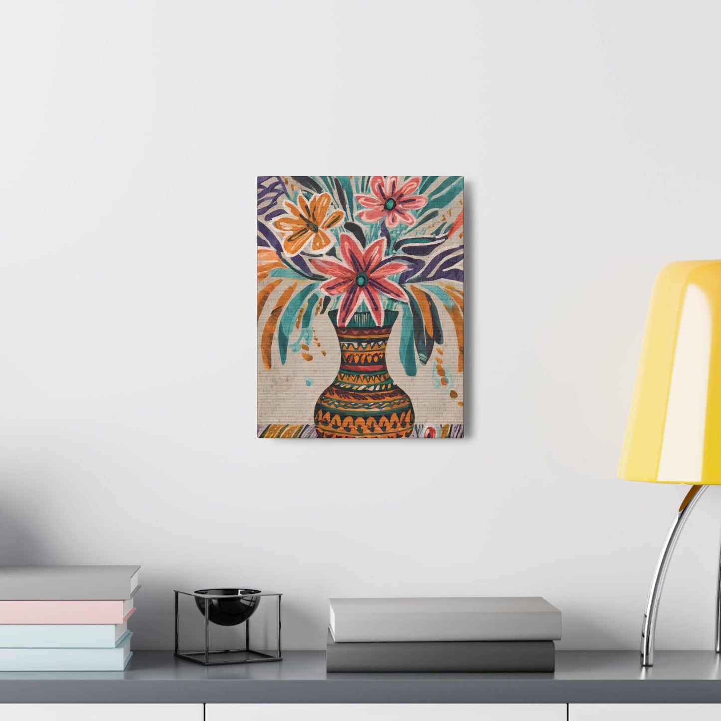 Canvas Wall Art Decor - Pastel Floral Vase