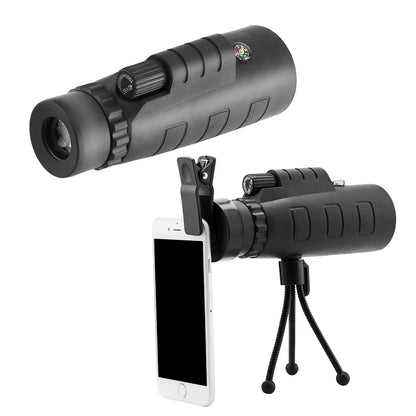 10X HD Optical Monocular Telescope with Phone Clip