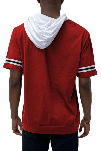 TAPED SLEEVE SS HOODIE