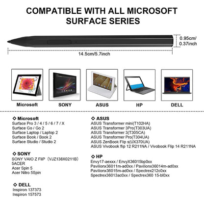 Stylus Pen 4096 Pressure  For Surface Pro 5 6 7 Go Book Laptop