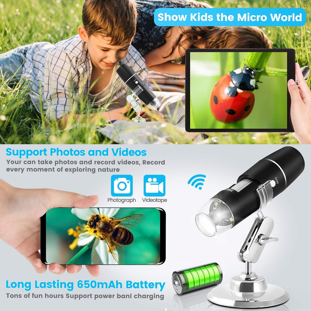 WiFi Wireless Handheld Digital Microscope iOS & Android Compatible