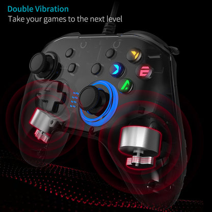 Wired Gaming Controller Joystick Gamepad with Dual-Vibration