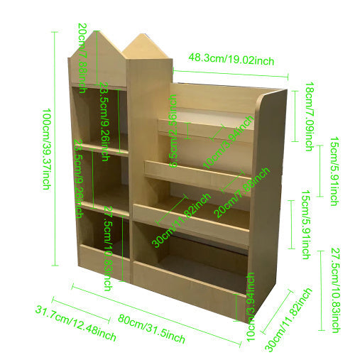 Wooden Children's Bookshelf