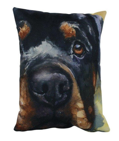 Rottweiler | Watercolor Rottweiler | 12x18 | Pillow Cover | Dog | Home